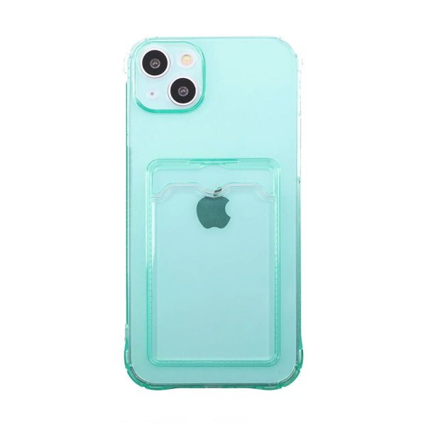 iPhone 14 Plus Cover Kortholder Stødsikkert Grøn