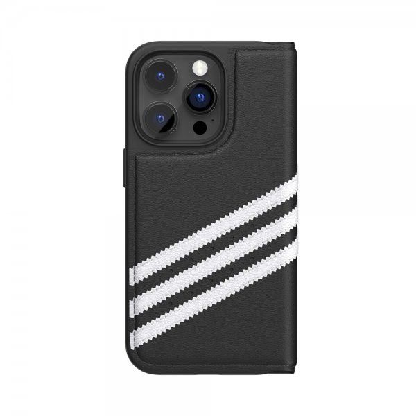 Adidas iPhone 14 Pro Etui 3 Stripes Booklet Case Sort Hvid