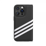 Adidas iPhone 14 Pro Etui 3 Stripes Booklet Case Sort Hvid