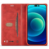Lc.Imeeke iPhone 14 Pro Cover Kortlomme Udvendig Rød
