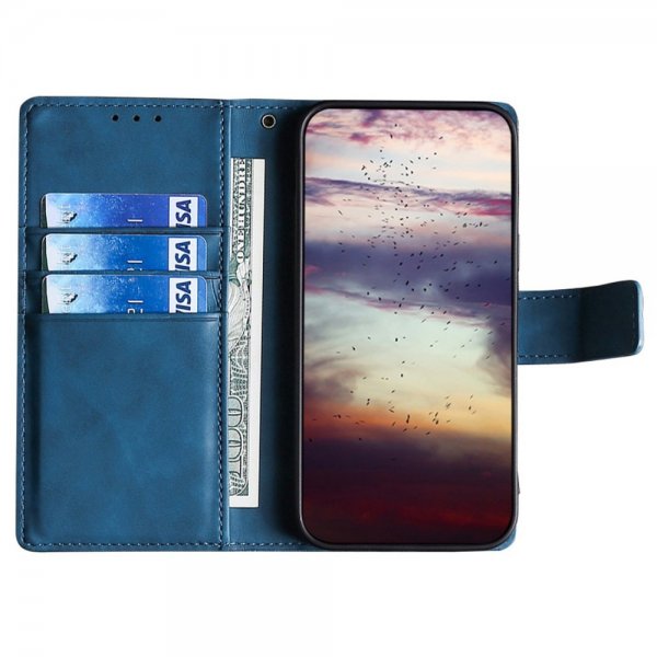 iPhone 14 Pro Cover Krokodillemønster Blå