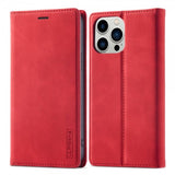 Lc.Imeeke iPhone 14 Pro Etui med Kortlomme Flip Rød
