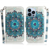 iPhone 14 Pro Cover Motiv Blå Mandala