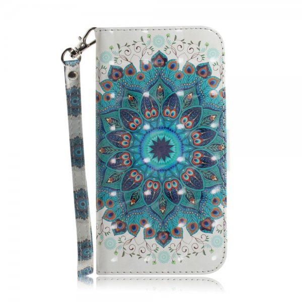 iPhone 14 Pro Cover Motiv Blå Mandala