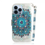iPhone 14 Pro Cover Motiv Blå Mandala