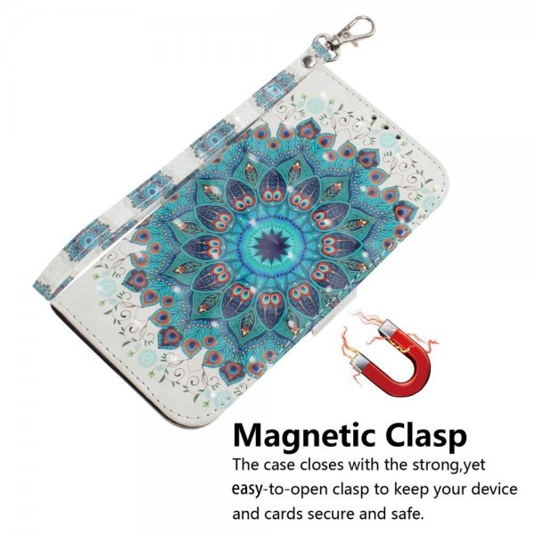 iPhone 14 Pro Cover Motiv Blå Mandala