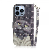 iPhone 14 Pro Cover Motiv Sort Kat