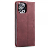 CaseMe iPhone 14 Pro Retro Flip Cover Rød