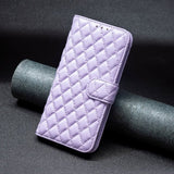 iPhone 14 Pro Cover Rombemønster Lilla