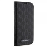 Karl Lagerfeld iPhone 14 Pro Cover Saffiano Monogram Sort