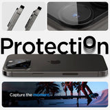Spigen iPhone 14/15/16 Pro & Pro Max Kamera Beskyttelsesglas.tR Optik 2-pak Sort