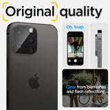 Spigen iPhone 14/15/16 Pro & Pro Max Kamera Beskyttelsesglas.tR Optik 2-pak Sort
