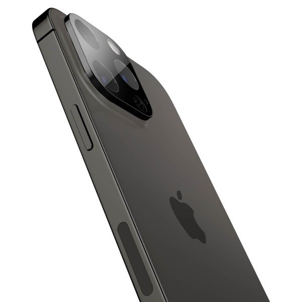 Spigen iPhone 14/15/16 Pro & Pro Max Kamera Beskyttelsesglas.tR Optik 2-pak Sort