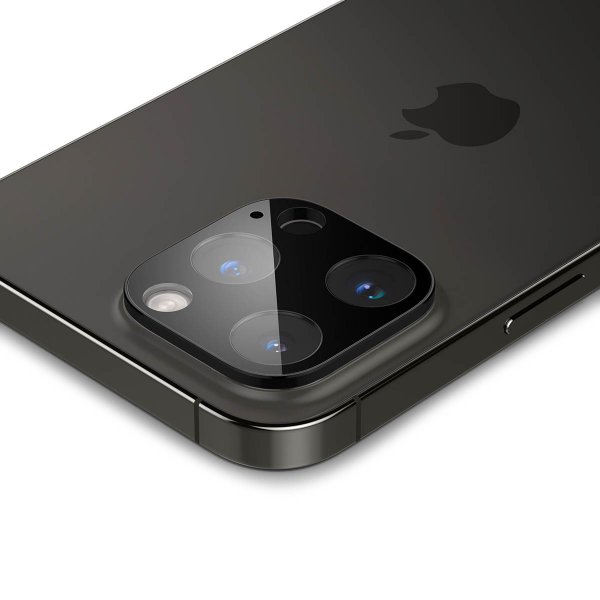 Spigen iPhone 14/15/16 Pro & Pro Max Kamera Beskyttelsesglas.tR Optik 2-pak Sort