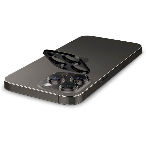 Spigen iPhone 14/15/16 Pro & Pro Max Kamera Beskyttelsesglas.tR Optik 2-pak Sort