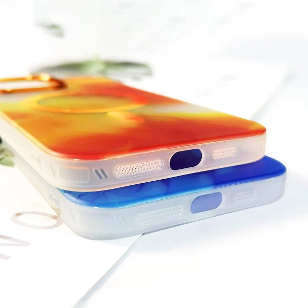 iPhone 14 Pro Cover Mønster Abstrakt Orange