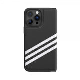 Adidas iPhone 14 Pro Max Cover 3 Stripes Booklet Case Sort Hvid