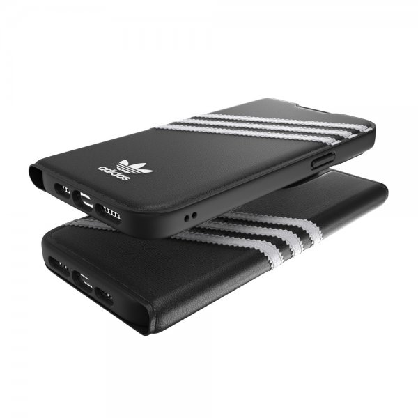 Adidas iPhone 14 Pro Max Cover 3 Stripes Booklet Case Sort Hvid