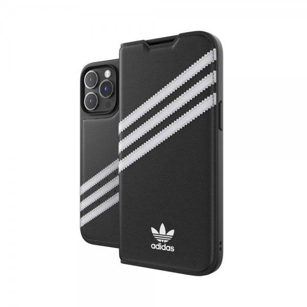 Adidas iPhone 14 Pro Max Cover 3 Stripes Booklet Case Sort Hvid