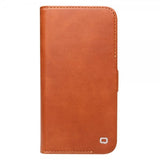 Qialino iPhone 14 Pro Max Etui Ægte Læder Brun