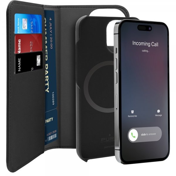 Puro iPhone 14 Pro Max Cover Detachable MagSafe Wallet Case Sort