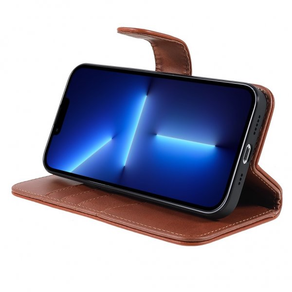 Nordic Covers iPhone 14 Pro Max Etui Essential Læder Maple Brown
