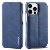 Lc.Imeeke iPhone 14 Pro Max Flip Cover Blå