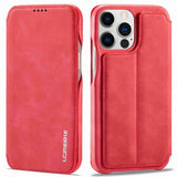 Lc.Imeeke iPhone 14 Pro Max Cover Flip Rød