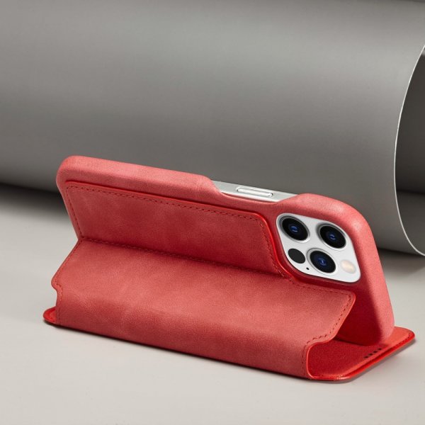 Lc.Imeeke iPhone 14 Pro Max Cover Flip Rød