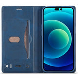 Lc.Imeeke iPhone 14 Pro Max Cover Kortlomme Udvendig Blå