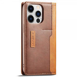 Lc.Imeeke iPhone 14 Pro Max Cover Kortlomme Udvendig Brun