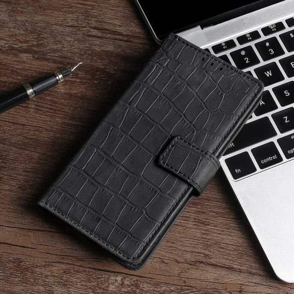 iPhone 14 Pro Max Cover Krokodillemønster Sort