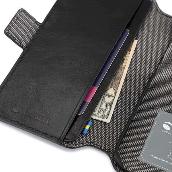 Krusell iPhone 14 Pro Max Etui Leather PhoneWallet Sort