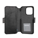 Krusell iPhone 14 Pro Max Etui Leather PhoneWallet Sort