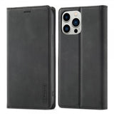 Lc.Imeeke iPhone 14 Pro Max Cover med Kortlomme Flip Sort