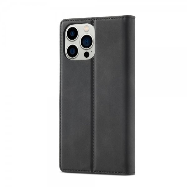 Lc.Imeeke iPhone 14 Pro Max Cover med Kortlomme Flip Sort