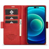 Lc.Imeeke iPhone 14 Pro Max Cover med Kortlomme Rød