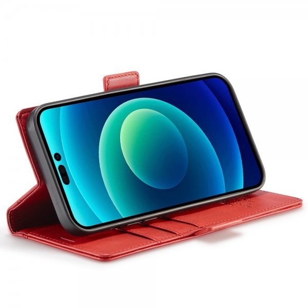 Lc.Imeeke iPhone 14 Pro Max Cover med Kortlomme Rød