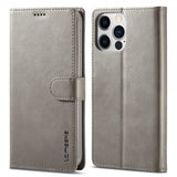 Lc.Imeeke iPhone 14 Pro Max Cover med Kortlomme Standerfunktion Grå