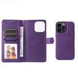 iPhone 14 Pro Max Cover med Aftageligt Cover KT Leather Series-3 Lilla