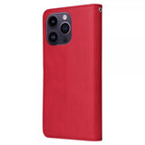 iPhone 14 Pro Max Cover med Aftageligt Cover KT Leather Series-3 Rød