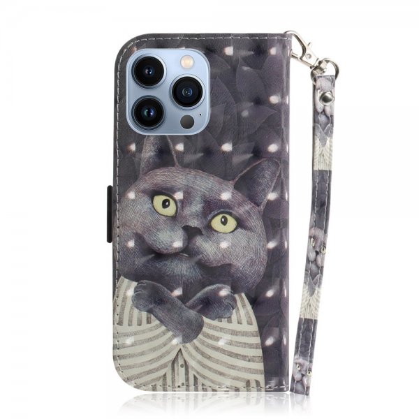 iPhone 14 Pro Max Cover Motiv Sort Kat