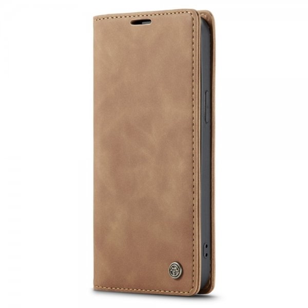 CaseMe iPhone 14 Pro Max Cover Retro Flip Brun