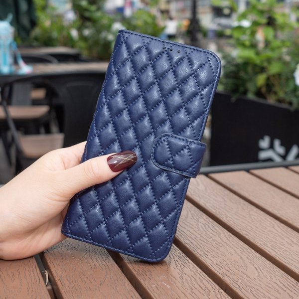 iPhone 14 Pro Max Cover Rombemønster Blå