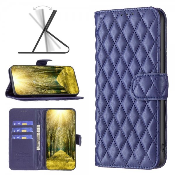 iPhone 14 Pro Max Cover Rombemønster Blå