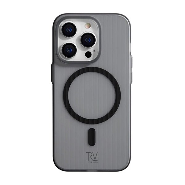 Rvelon iPhone 14 Pro Max Cover Riflet MagSafe Grå