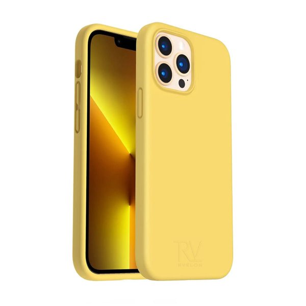 Rvelon iPhone 14 Pro Max Cover Silikone Gul