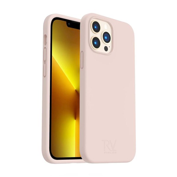 Rvelon iPhone 14 Pro Max Cover Silikone Sandrosa