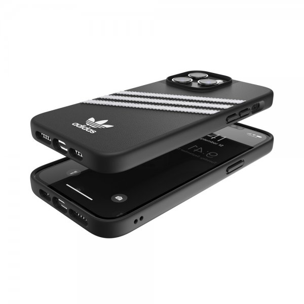 Adidas iPhone 14 Pro Max Cover 3 Stripes Snap Case Sort Hvid
