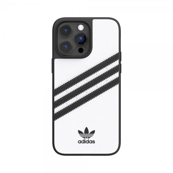 Adidas iPhone 14 Pro Max Cover 3 Stripes Snap Case Hvid Sort